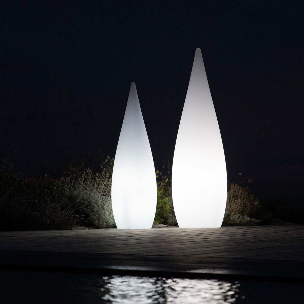 Lumisky Lampadaire ext filaire CLASSY Blanc Polyéthylène H120CM