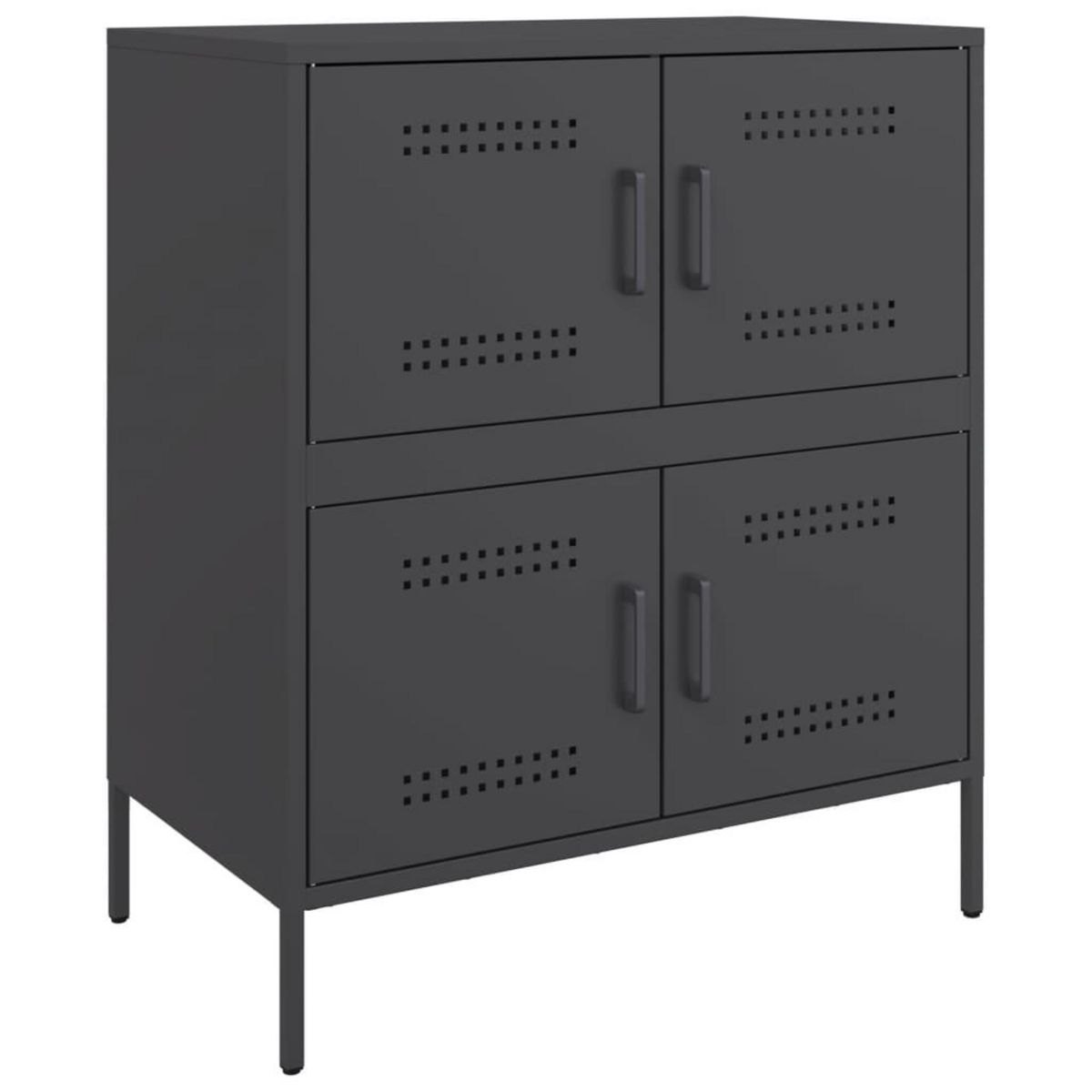 VIDAXL Buffet noir 68x39x79 cm acier