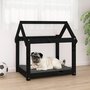 Voir la diapositive 1 : VIDAXL Lit pour chien Noir 71x55x70 cm Bois de pin solide
