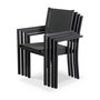 Voir la diapositive 5 : SWEEEK Table de jardin aluminium + 8 assises - Capua 180cm - Anthracite. gris - 8 places - 1 grande table rectangulaire. 8 fauteuils empilables