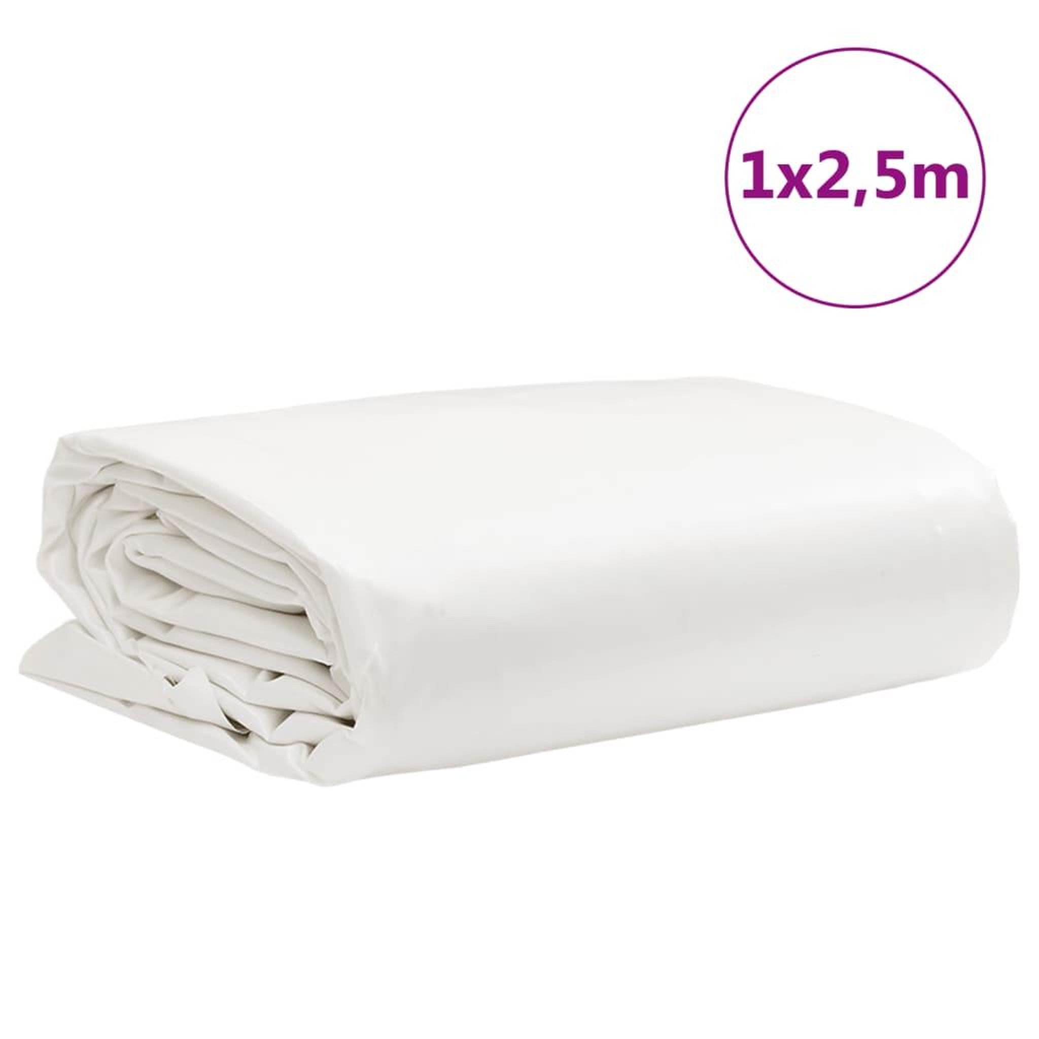 Voir la diapositive 6 : VIDAXL Bache blanc 1x2,5 m 600 g/m²