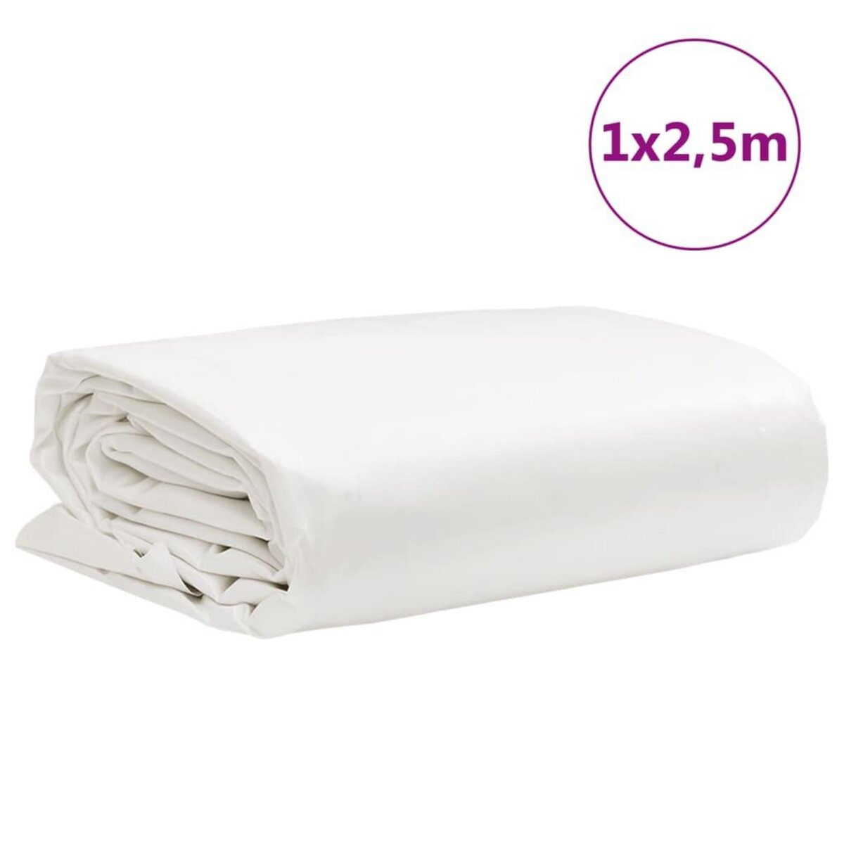 VIDAXL Bache blanc 1x2,5 m 600 g/m²
