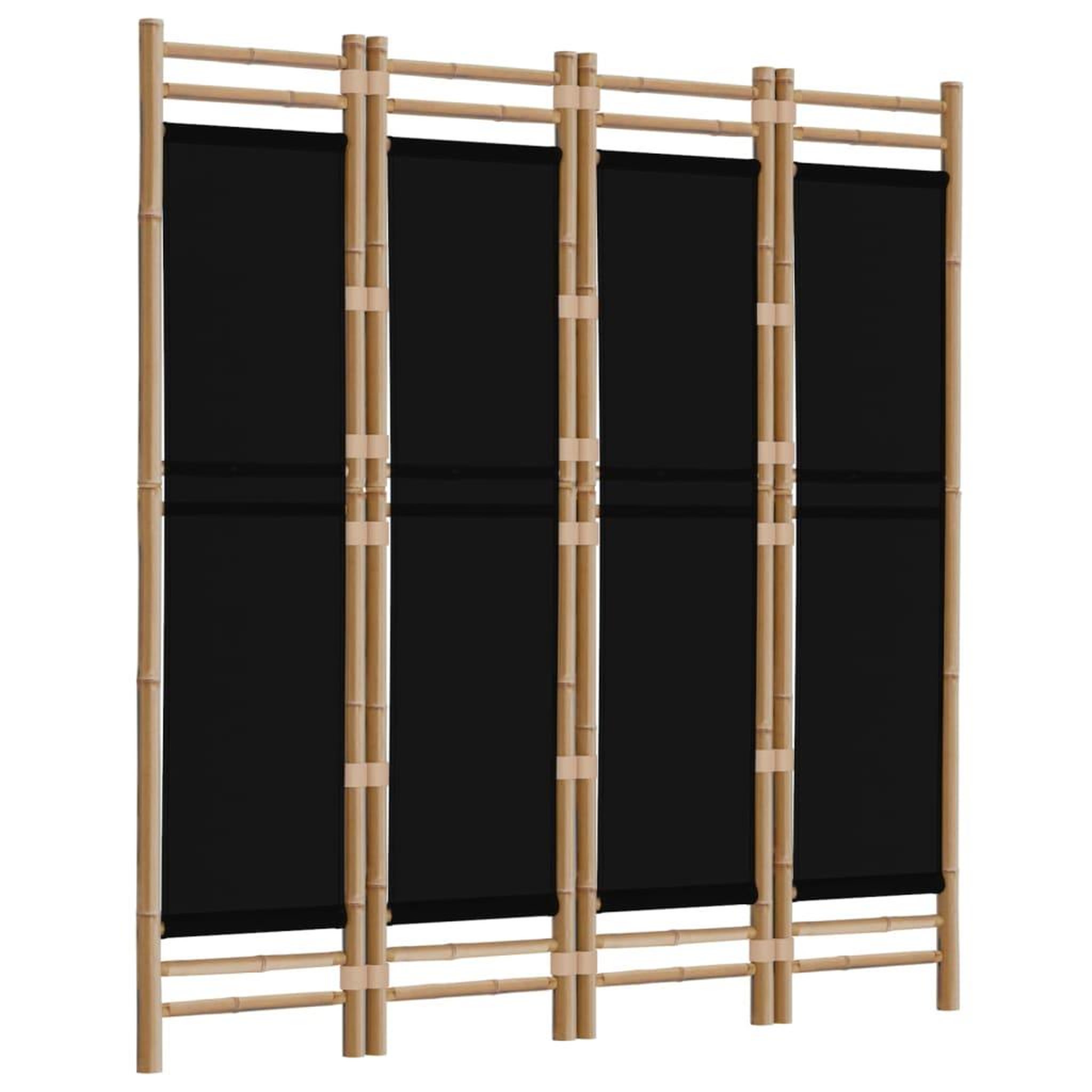 Voir la diapositive 3 : VIDAXL Cloison de separation pliante 4 panneaux 160 cm Bambou et toile