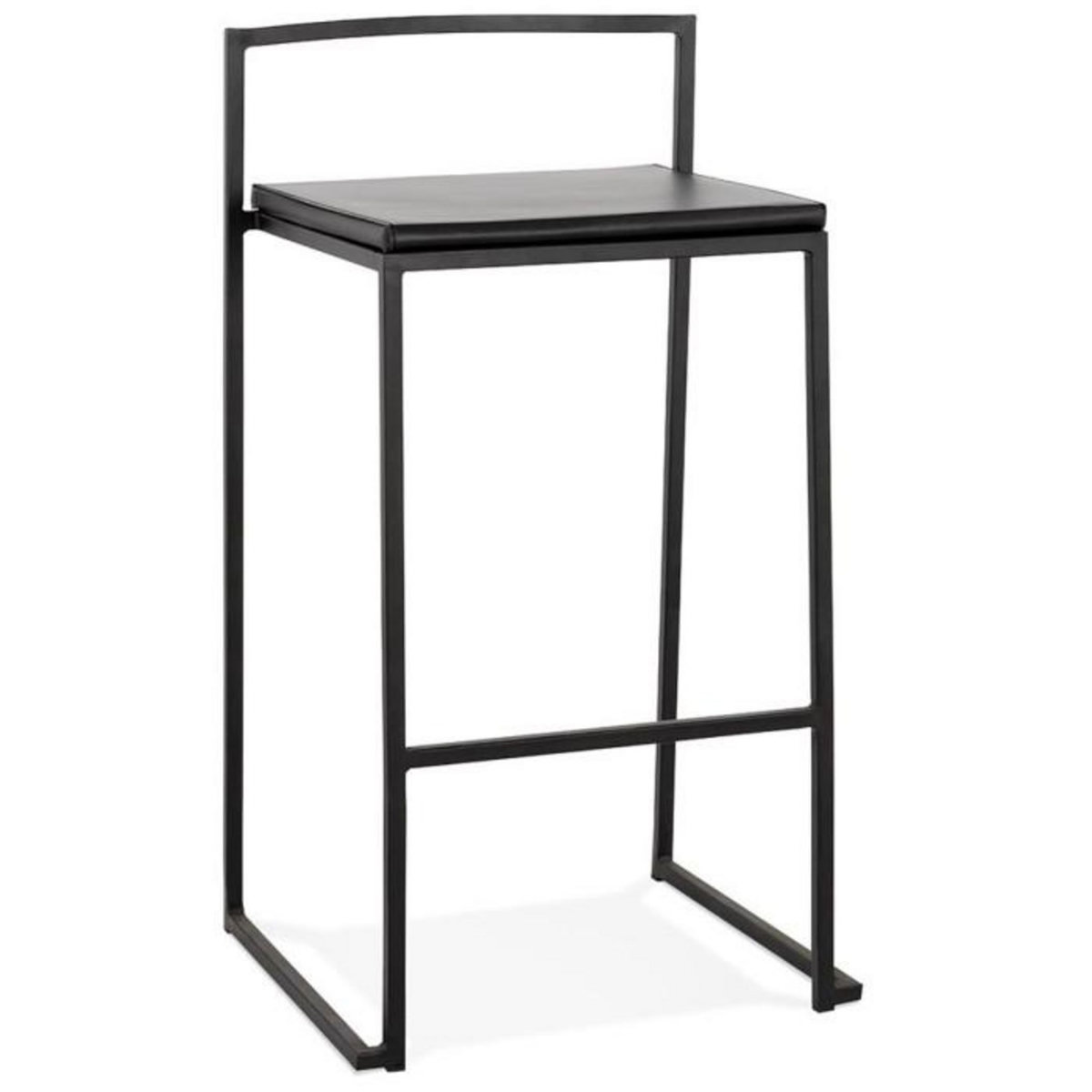 Paris Prix Tabouret de Bar Design Industriel  Line  76cm Noir