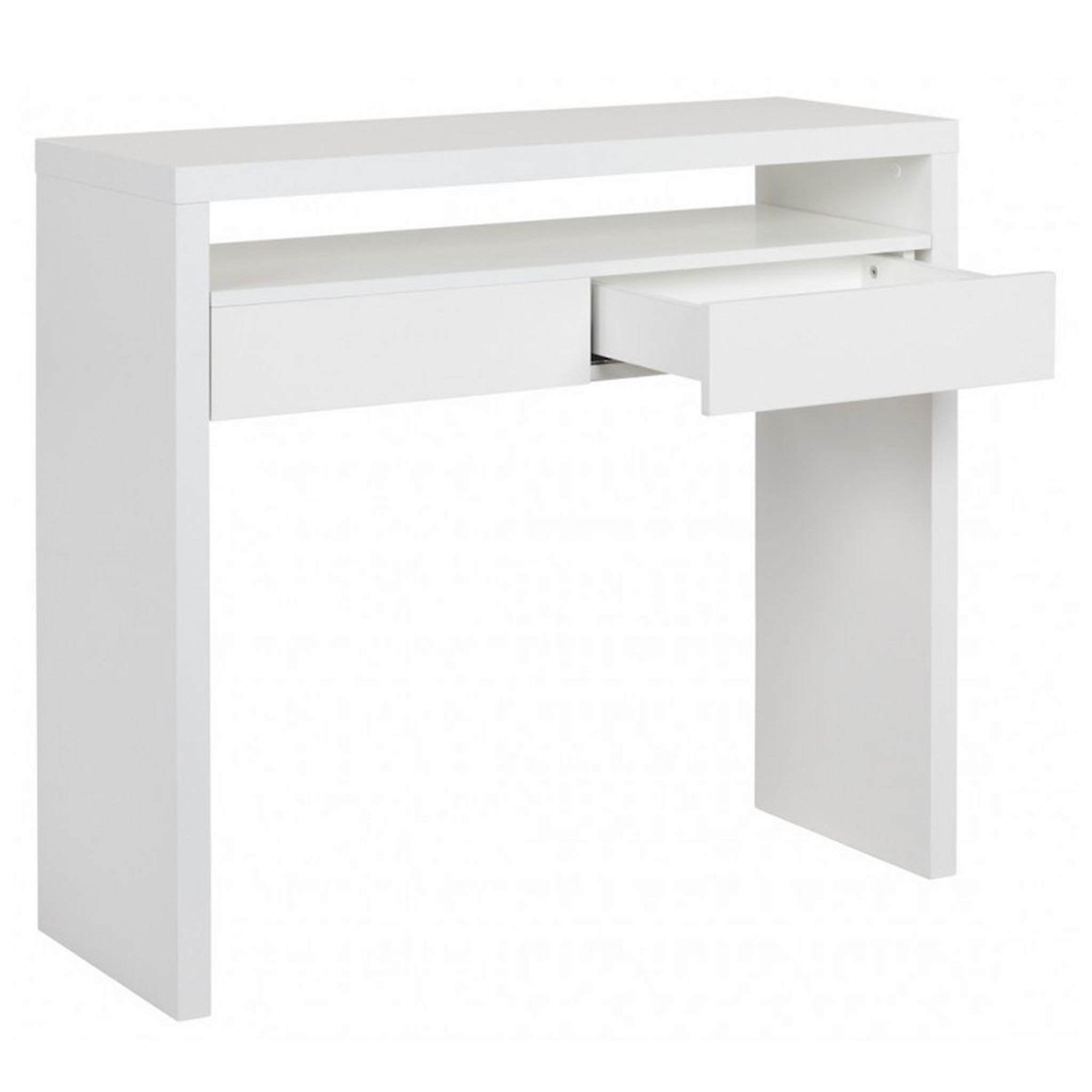 Voir la diapositive 3 : Paris Prix Bureau extensible 1 tiroir  azort  100cm blanc