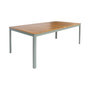 Voir la diapositive 3 : SWEEEK Table de jardin acacia avec coins arrondis, 10 chaises, 200 x 100 x 75 cm