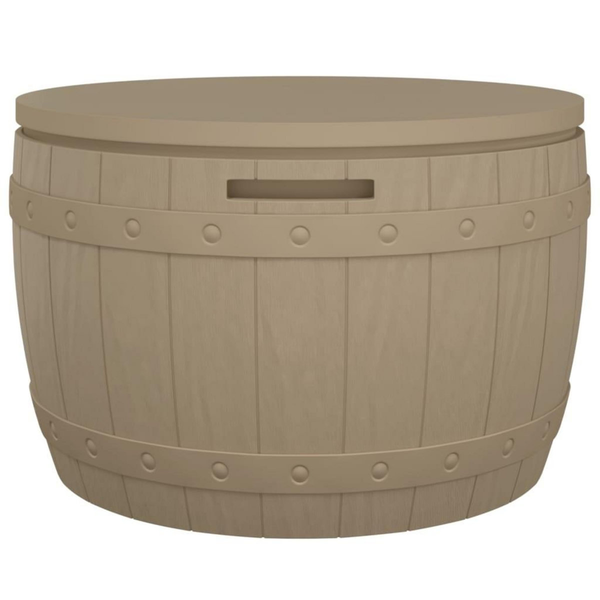 VIDAXL Boîte de rangement de jardin 3 en 1 marron clair polypropylene