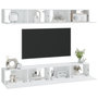 Voir la diapositive 3 : VIDAXL Meubles TV muraux 4 pcs blanc 100x30x30 cm