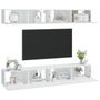 Voir la diapositive 3 : VIDAXL Meubles TV muraux 4 pcs blanc 100x30x30 cm