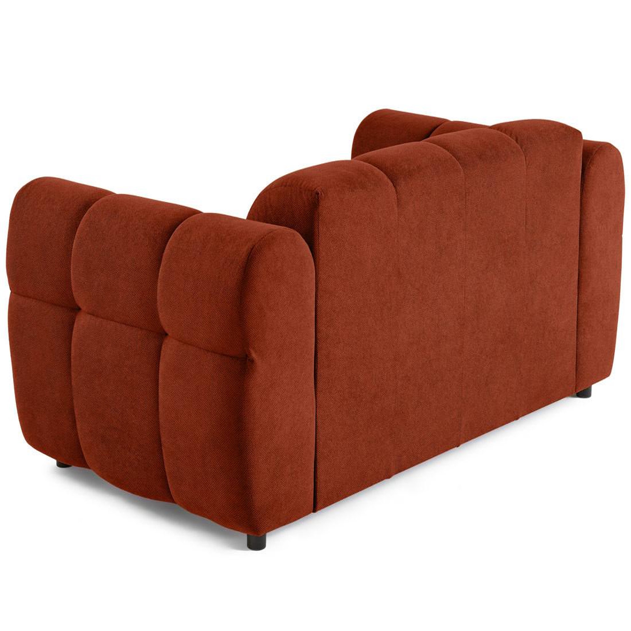 Voir la diapositive 5 : BEST MOBILIER Ray - canapé droit 2 places en tissu texturé