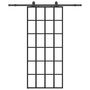 Voir la diapositive 2 : VIDAXL Porte coulissante kit de quincaillerie noir 90x205 cm verre ESG