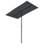 Voir la diapositive 2 : VIDAXL Parasol de jardin avec mat en aluminium 180x110 cm anthracite