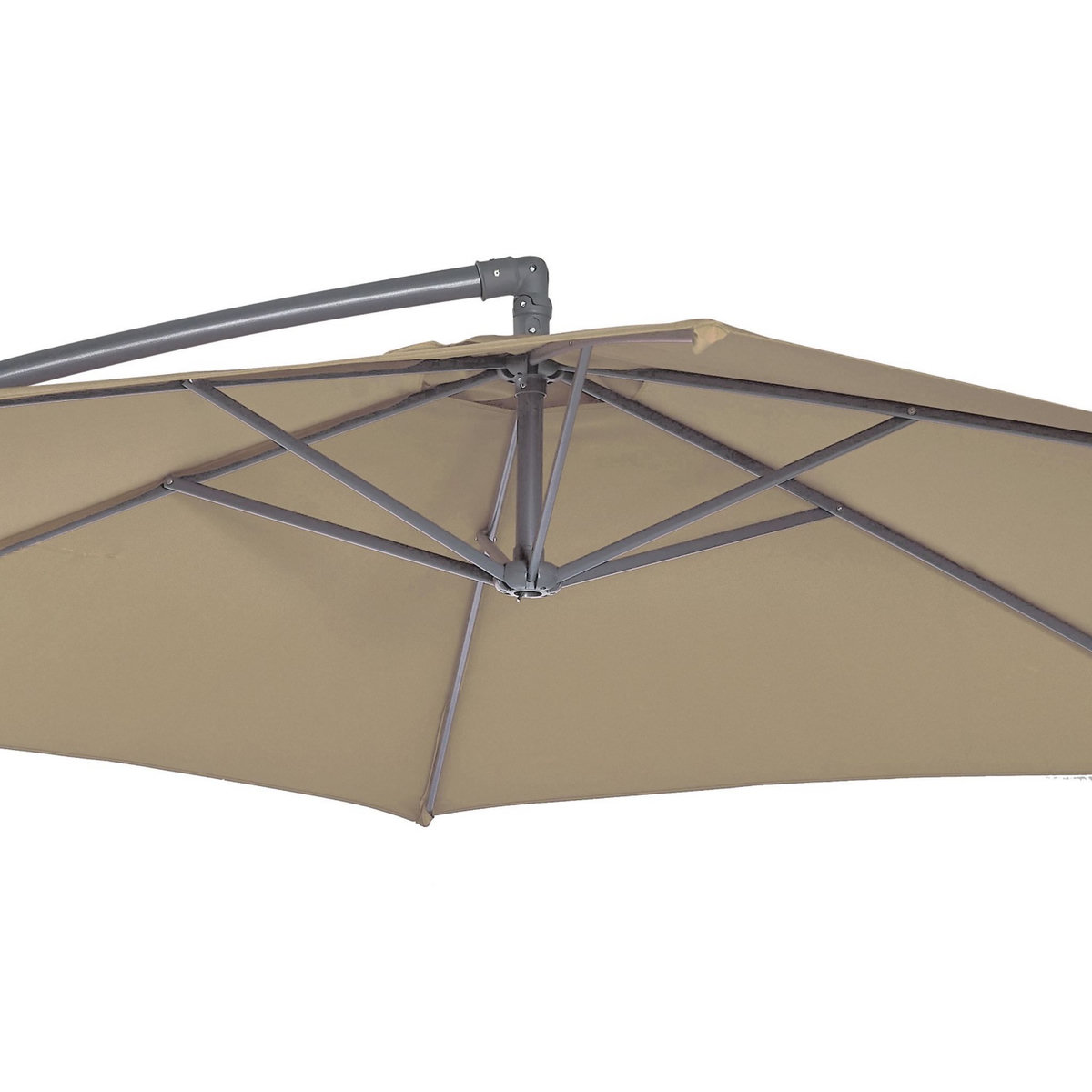 GARDENSTAR Parasol déporté rond D3xH2.45 m noisette (beige foncé) LEA