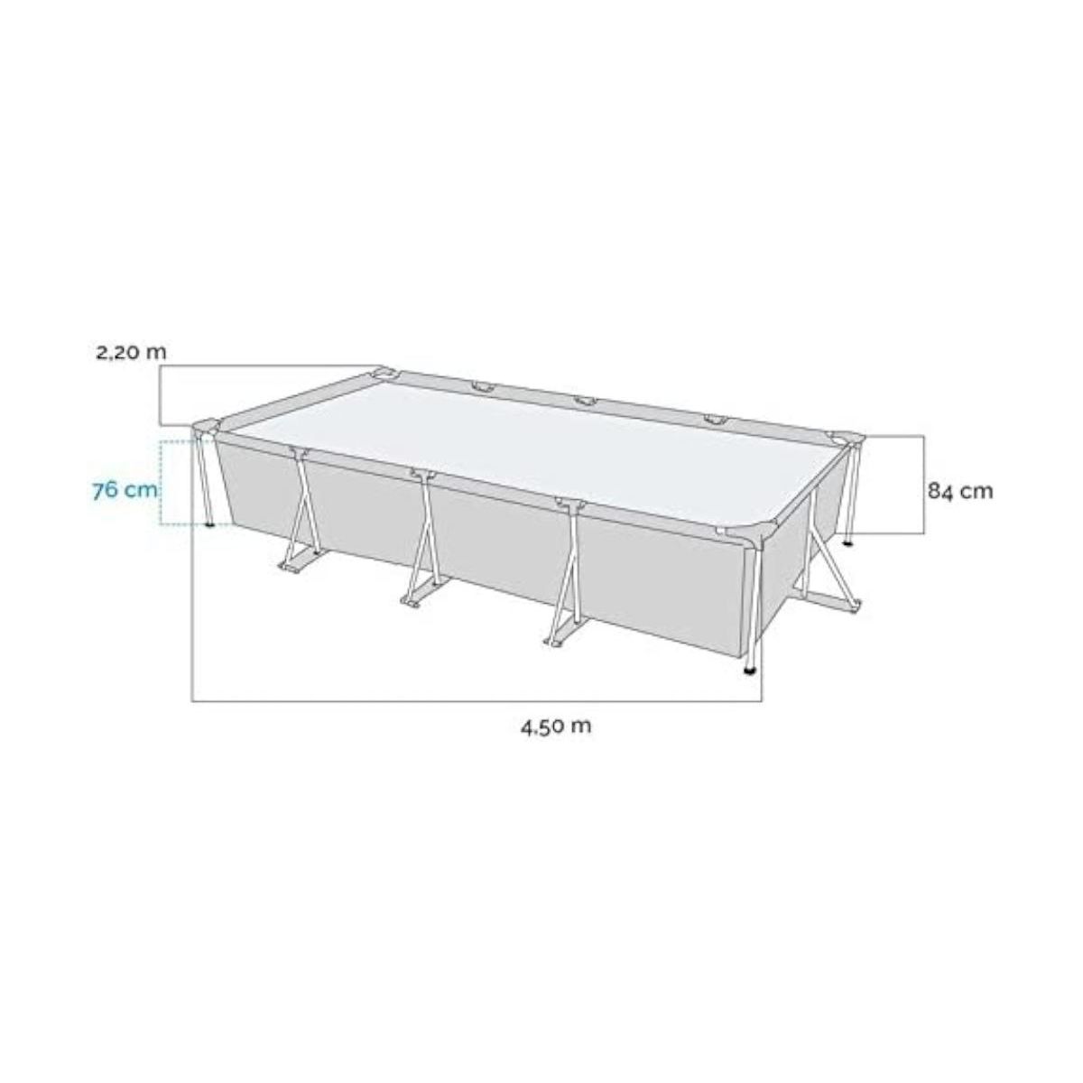 INTEX Piscine tubulaire rectangulaire 4,50 x 2,20 x 0,84 m - Intex