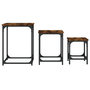 Voir la diapositive 5 : VIDAXL Tables basses gigognes 3 pcs chene fume bois d'ingenierie