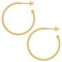 Voir la diapositive 1 : L'ATELIER D'AZUR Boucles d'Oreilles Or Jaune - Demi Créoles Rondes
