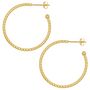 Voir la diapositive 1 : L'ATELIER D'AZUR Boucles d'Oreilles Or Jaune - Demi Créoles Rondes