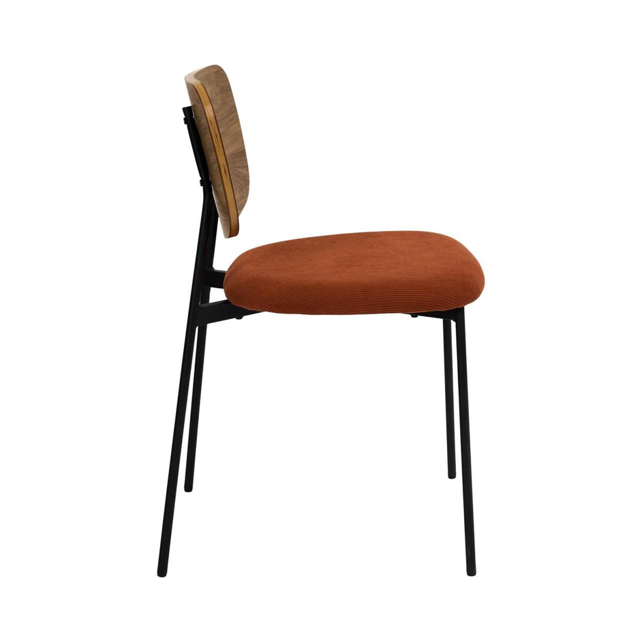 Voir la diapositive 4 : The Home Deco Factory Lot de 4 chaises côtelées bois  jules  77cm terracotta