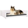 Voir la diapositive 4 : VIDAXL Lit pour chien Blanc 95,5x65,5x28 cm Bois de pin solide