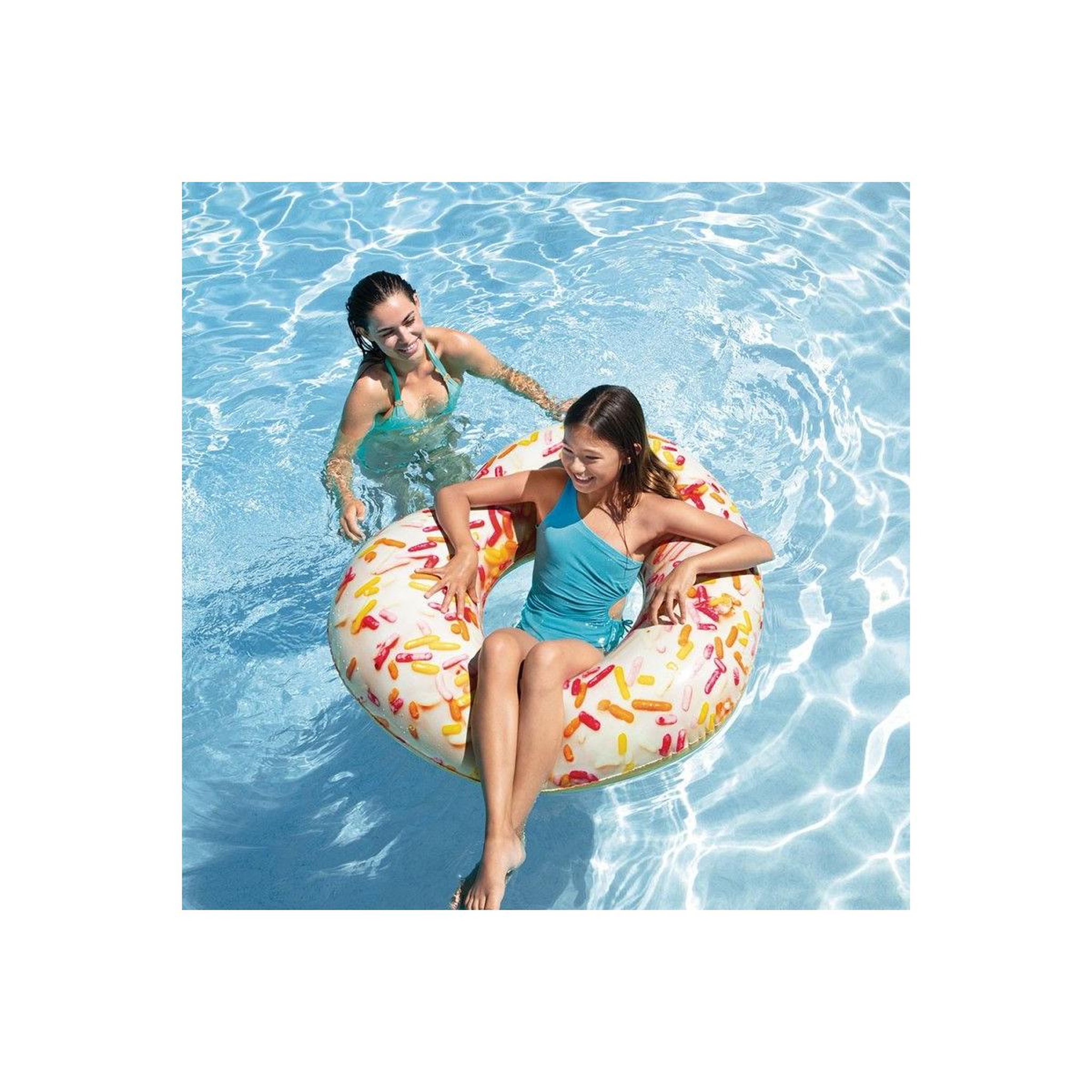 Voir la diapositive 4 : INTEX Bouée gonflable cœur  donut  94cm multicolore