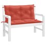 Voir la diapositive 1 : VIDAXL Coussins de banc de jardin lot de 2 rouge melange tissu