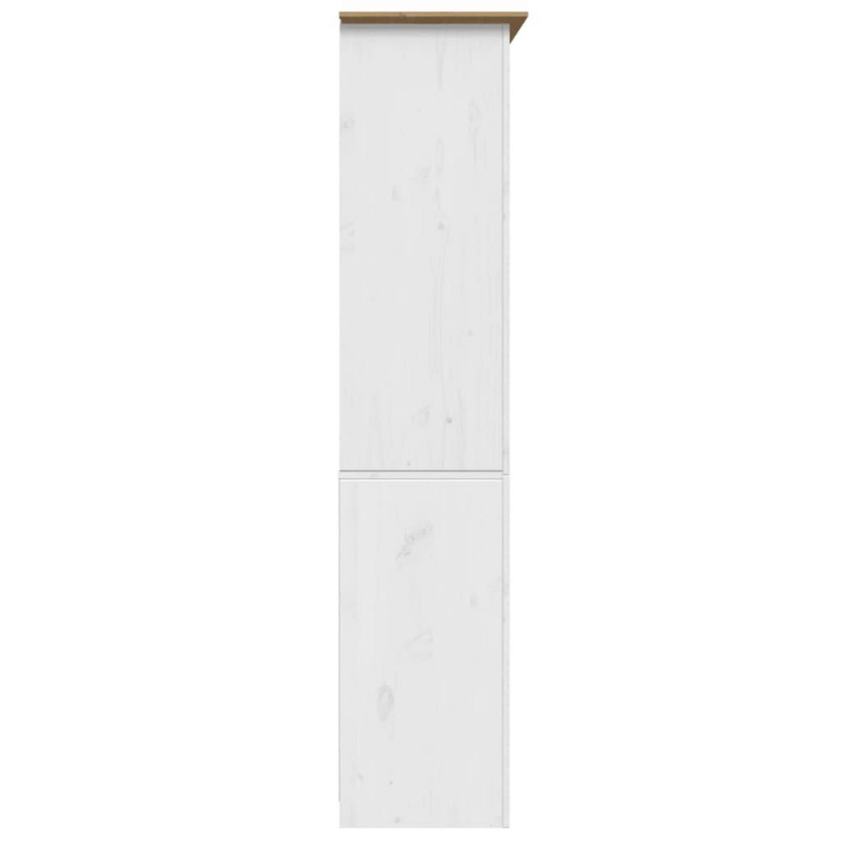 VIDAXL Bibliotheque BODO blanc and marron 82x40x173 cm bois massif pin
