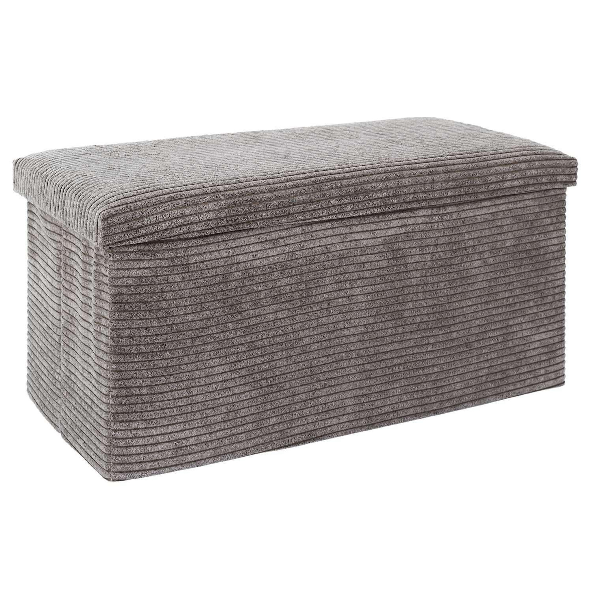 Voir la diapositive 1 : The Home Deco Factory Banc de rangement pliable effet côtelé DRAMMEN