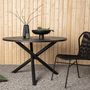 Voir la diapositive 3 : Paris Prix Table de Jardin Ronde  Alma  120cm Noir