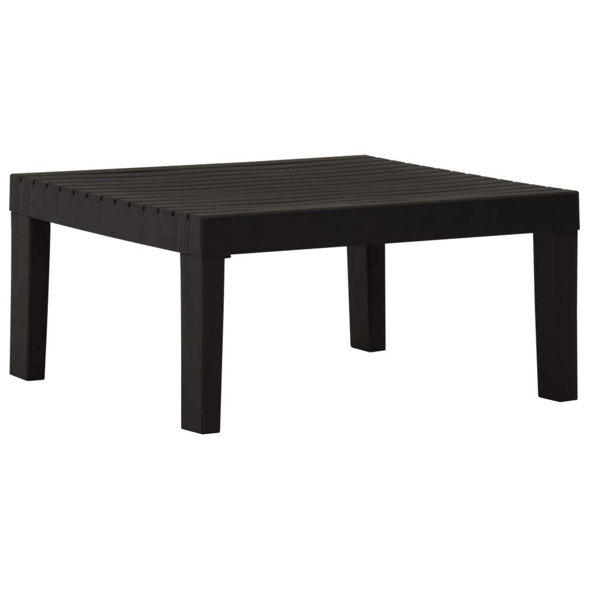Voir la diapositive 1 : VIDAXL Table de salon de jardin Plastique Gris
