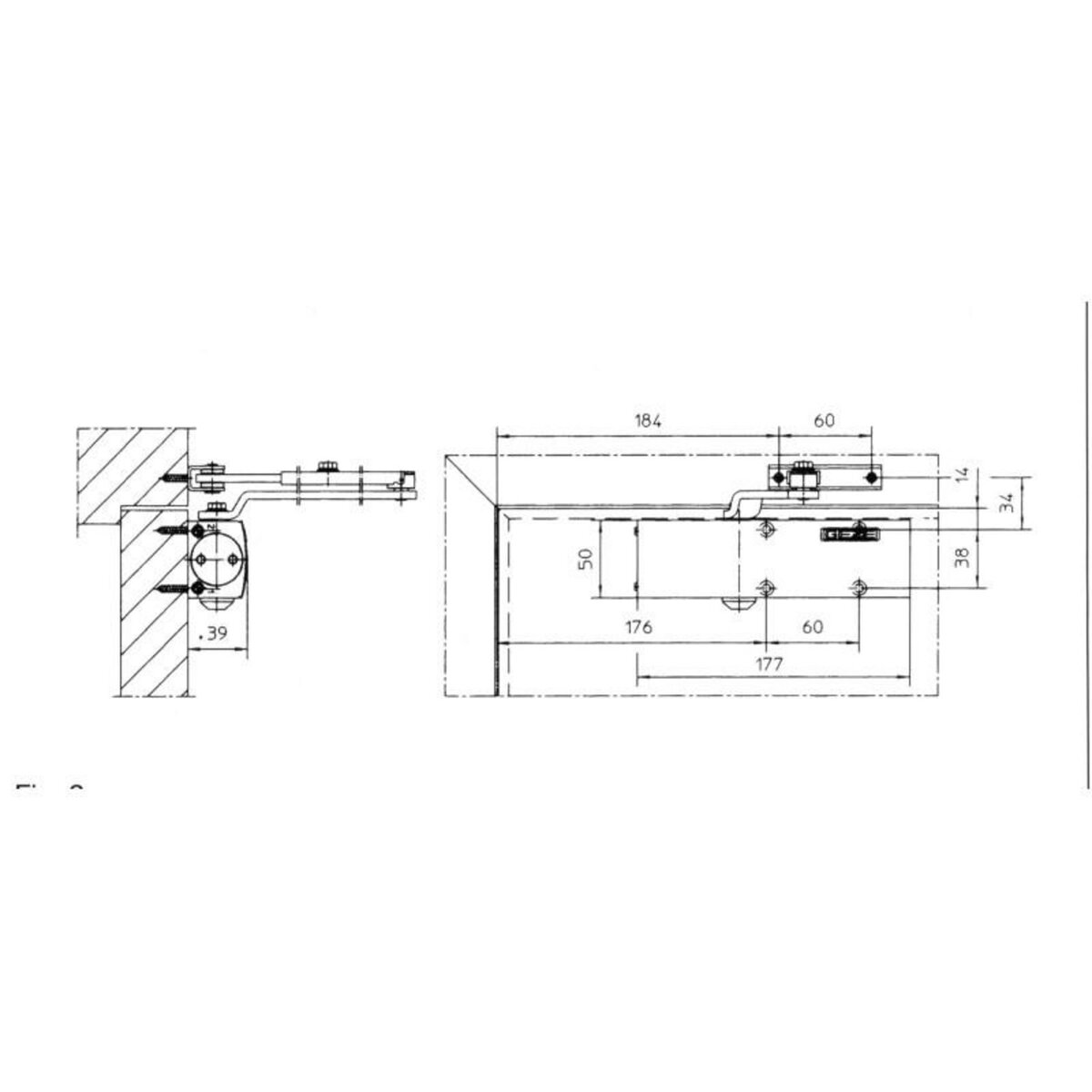 GEZE France Ferme porte série TS 1500 sans bras finition blanc GEZE 101 794