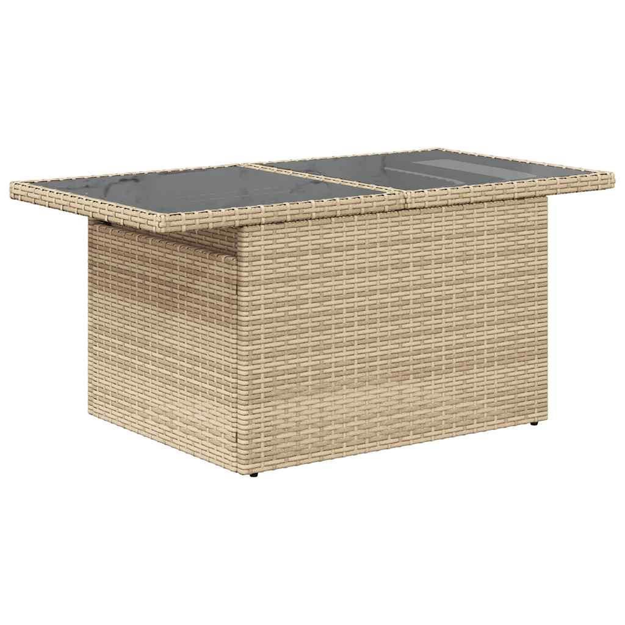 Voir la diapositive 5 : VIDAXL Salon de jardin avec coussins 7 pcs beige resine tressee