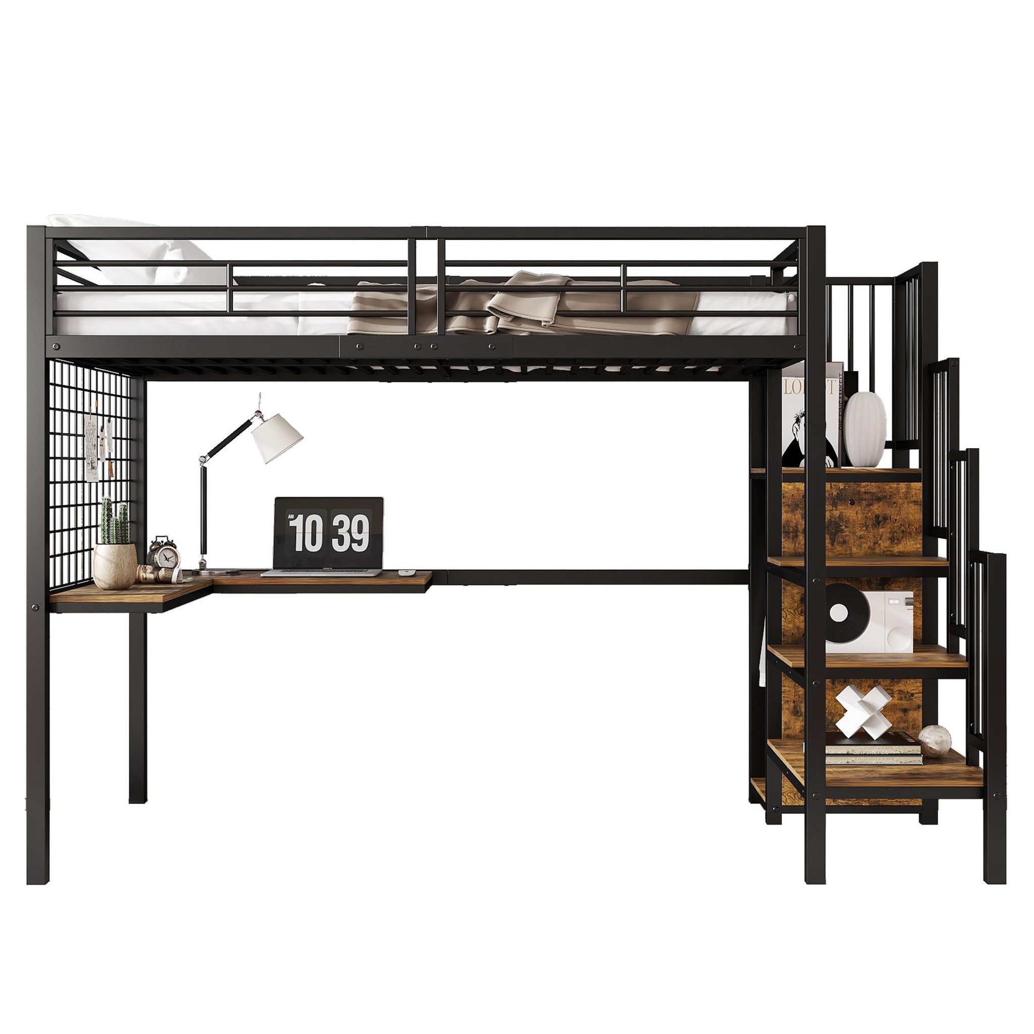 Voir la diapositive 1 : MERAX Lit mezzanine 90x200cm