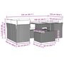 Voir la diapositive 6 : VIDAXL Salon de jardin avec coussins 7 pcs gris clair resine tressee