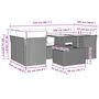 Voir la diapositive 6 : VIDAXL Salon de jardin avec coussins 7 pcs gris clair resine tressee
