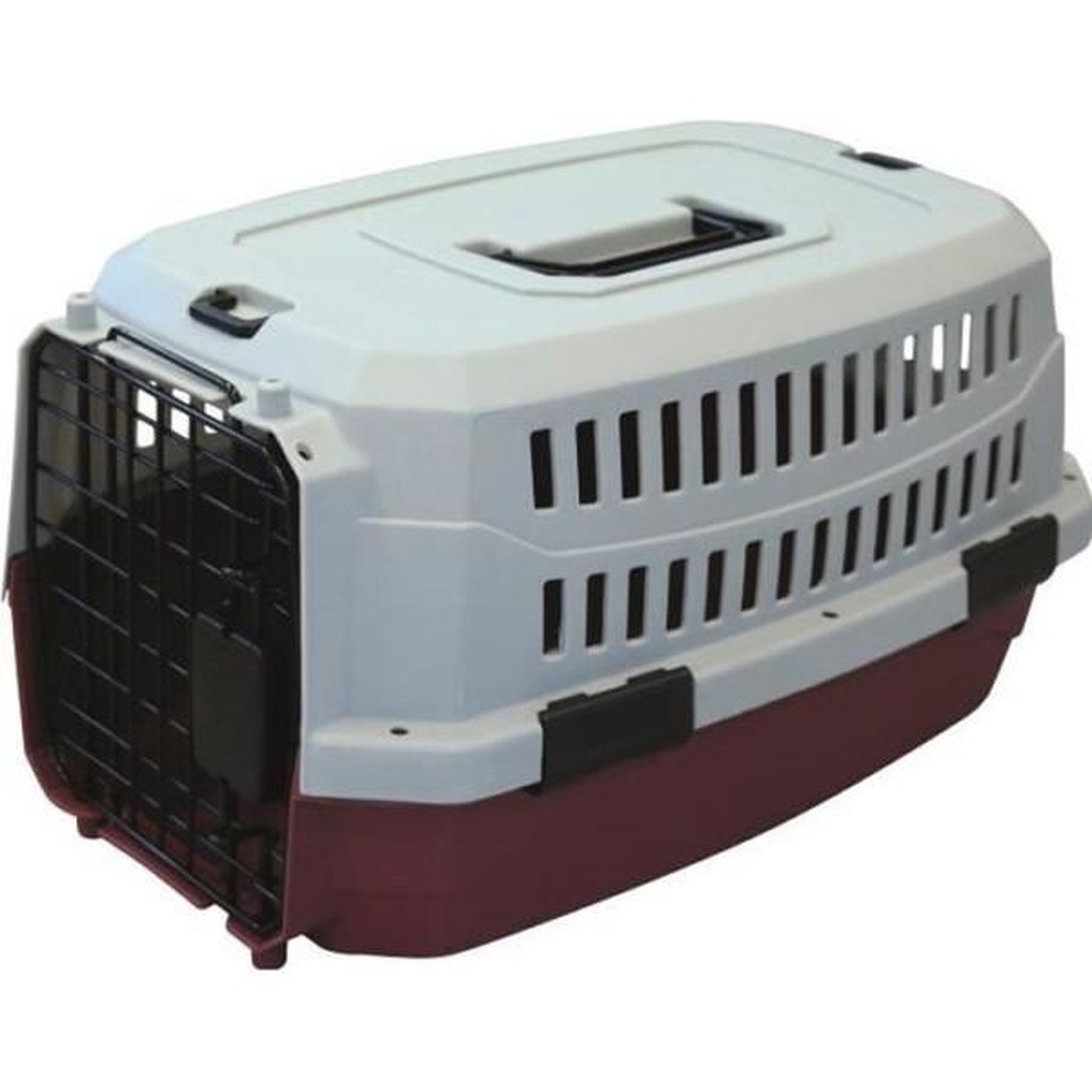 M PETS Caisse de transport viaggio carrier m pour chien - bordeaux et gris