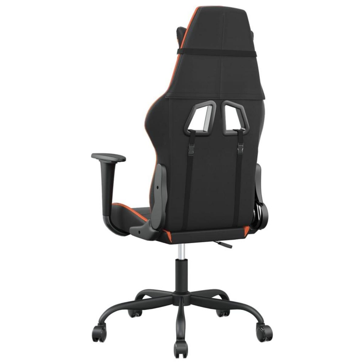 VIDAXL Chaise de jeu Noir et orange Similicuir