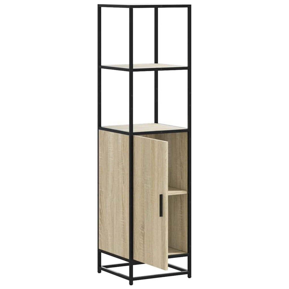 VIDAXL Buffet haut chene sonoma 35,5x35x139 cm bois d'ingenierie metal