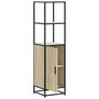Voir la diapositive 5 : VIDAXL Buffet haut chene sonoma 35,5x35x139 cm bois d'ingenierie metal