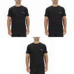 PIERRE CARDIN Lot de 3 T-shirts homme en coton uni col rond imprimé poitrine. Coloris disponibles : Noir