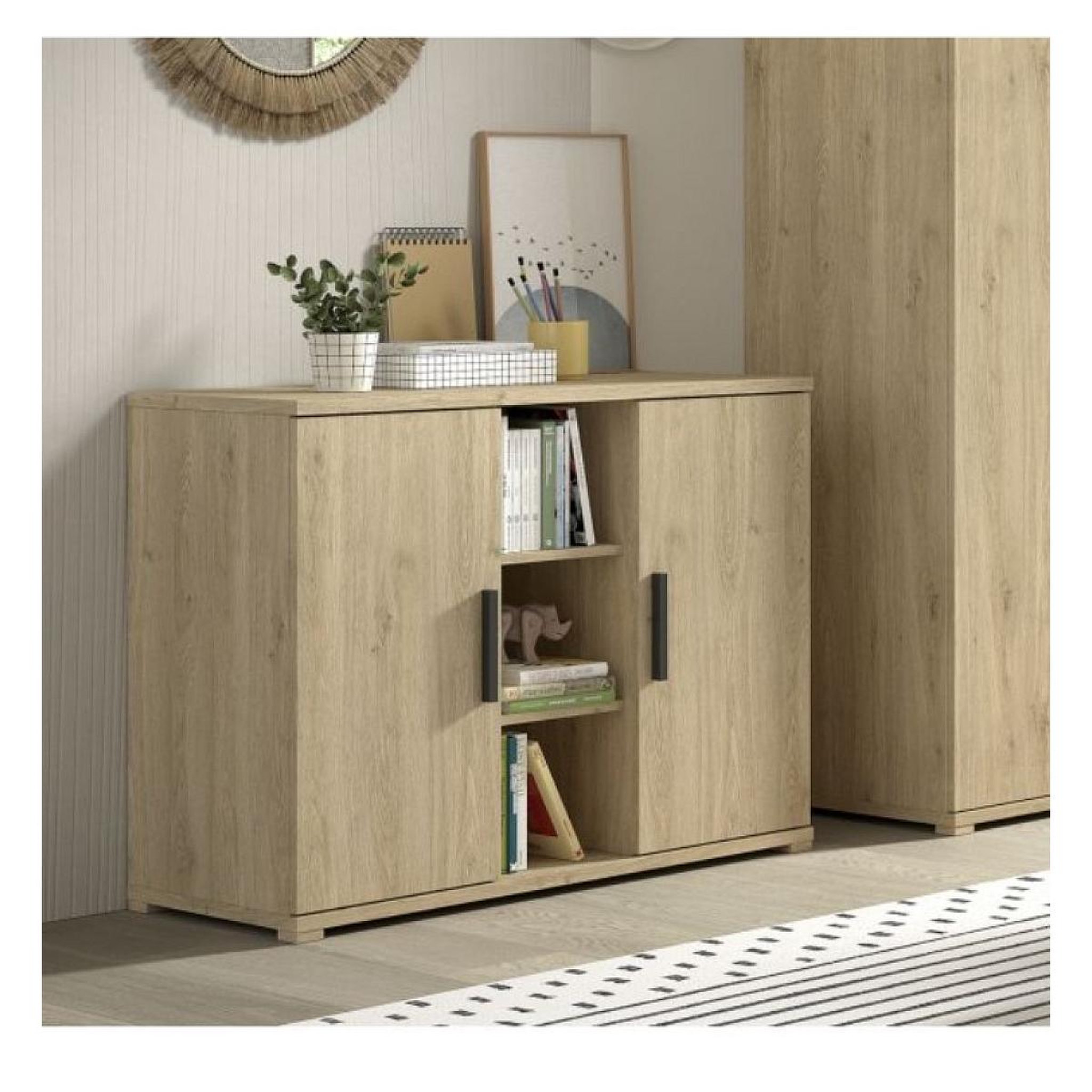 Voir la diapositive 2 : Vipack Commode SAM 2 portes - Rangement assorti