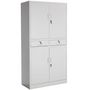 Voir la diapositive 2 : tectake Armoire de classement en métal en acier lâqué époxy gris