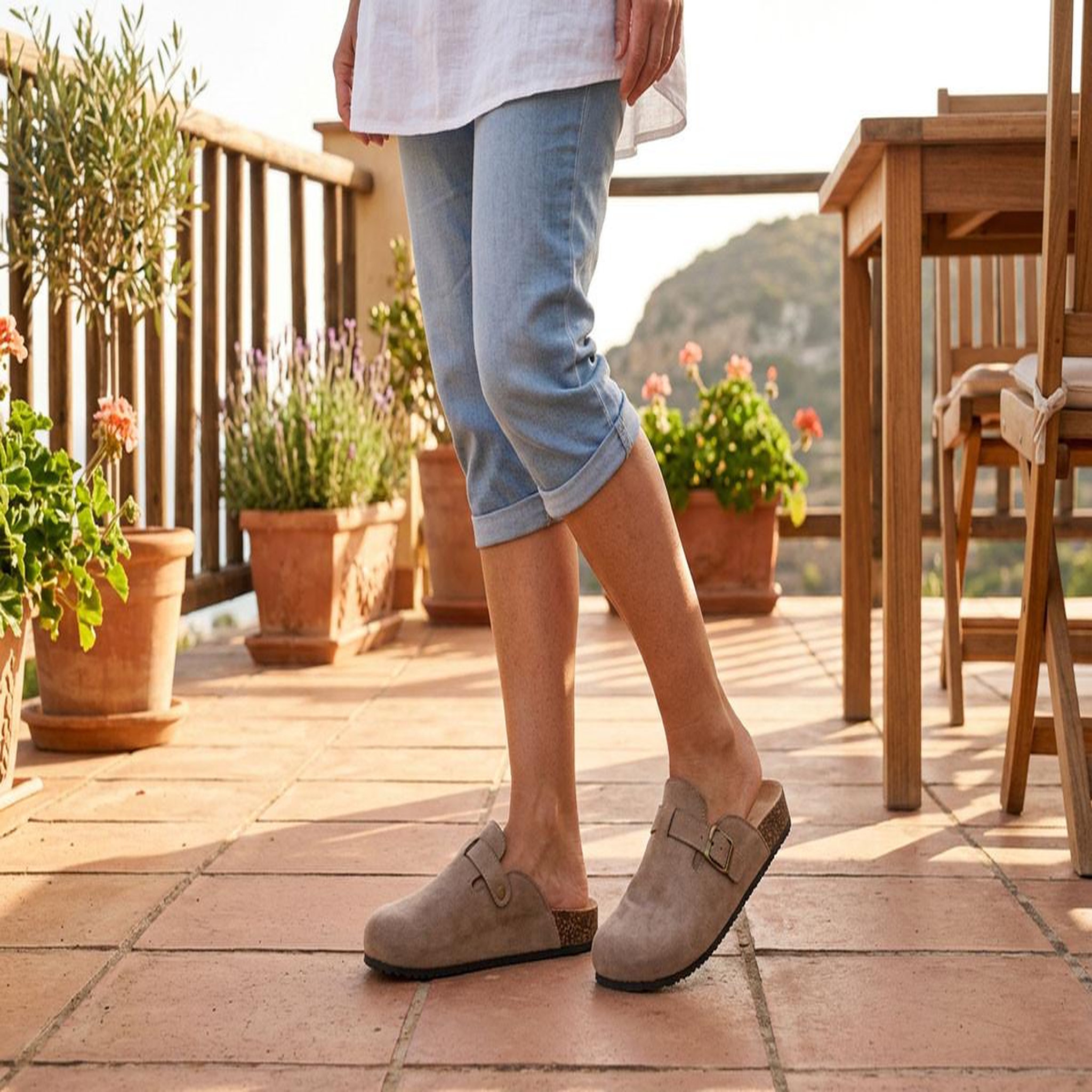 Voir la diapositive 4 : OZABI Ozabi sabots femme confort boucle ajustable semelle liège