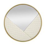 Paris Prix Miroir Mural Design  Sharon  80cm Blanc & Or