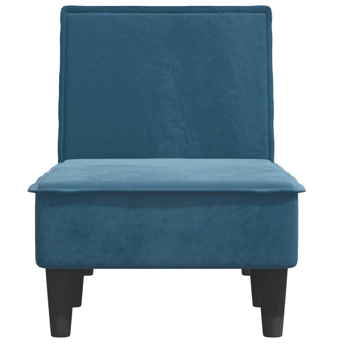 VIDAXL Chaise longue bleu velours