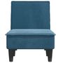 Voir la diapositive 4 : VIDAXL Chaise longue bleu velours