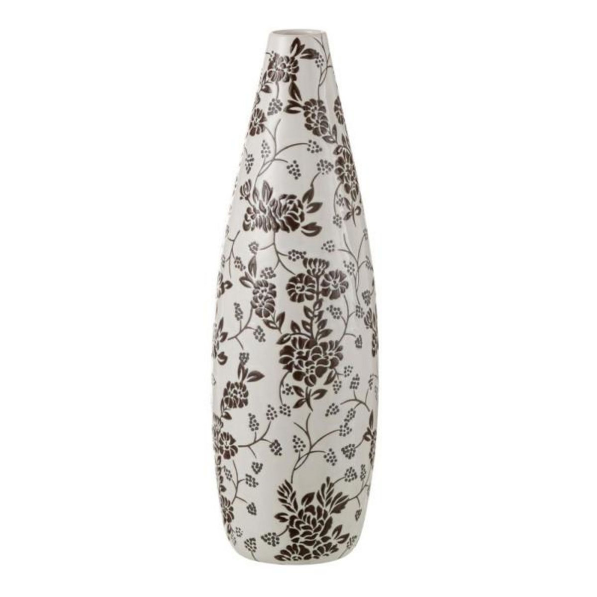Paris Prix Vase Déco en Porcelaine  Zen  53cm Noir & Blanc