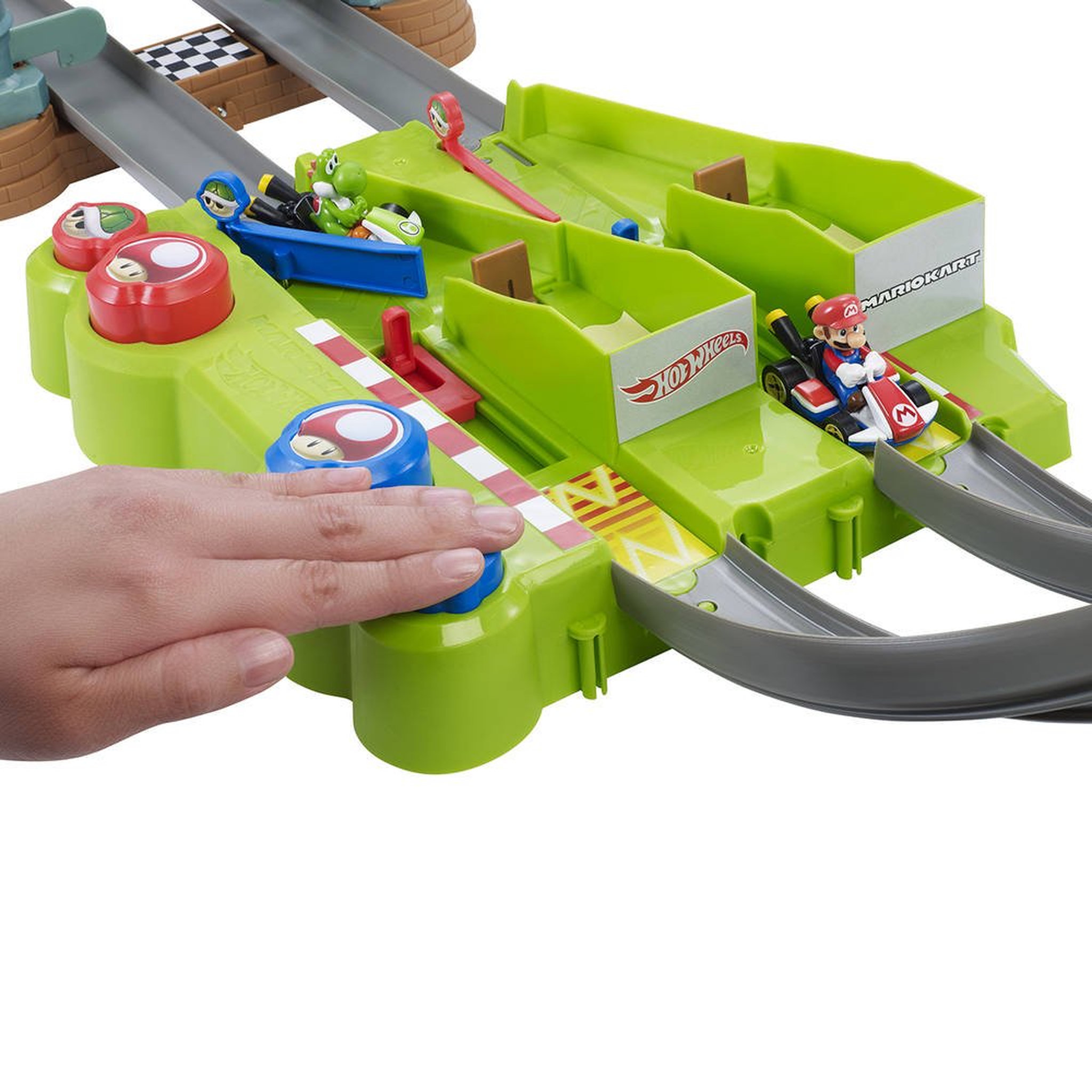 Voir la diapositive 2 : MATTEL Circuit Mario Kart + 2 véhicules - Hot Wheels