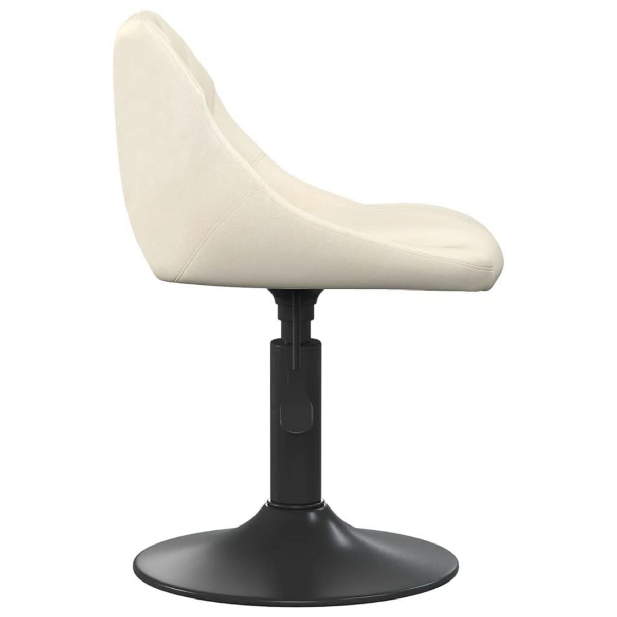 VIDAXL Chaises pivotantes a manger lot de 4 creme velours