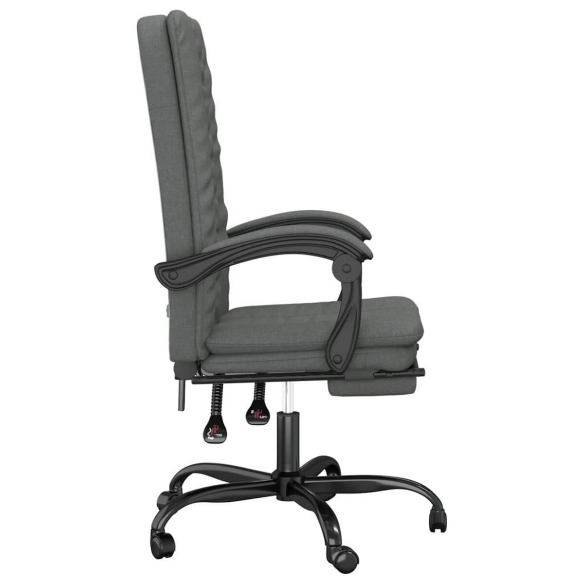 VIDAXL Fauteuil inclinable de bureau Gris fonce Tissu
