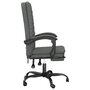 Voir la diapositive 4 : VIDAXL Fauteuil inclinable de bureau Gris fonce Tissu